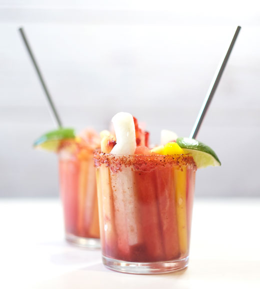 two Mexican fruit cups